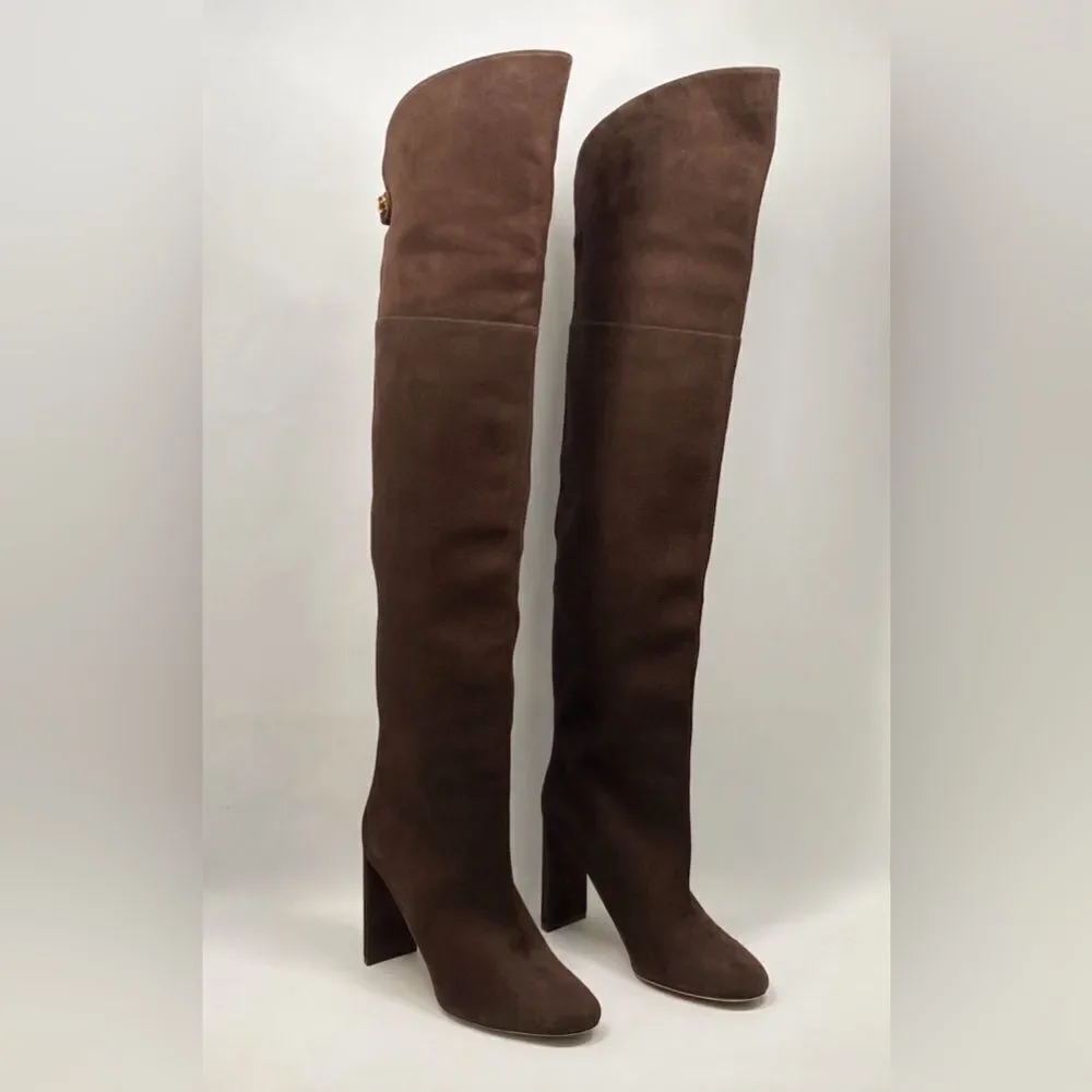MAISON SKORPIOS Marylin Suede Over The Knee Boots size 40